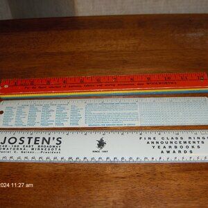Vintage steel rulers and folding yardstick